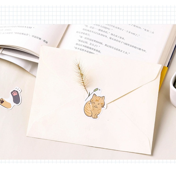 Scrapbook-tarvikkeet Kissa Kawaii -tarrapakkaus, 45 kpl Söpöjä päiväkirjatarvikkeita aikuisille leikekirjoihin, korttien valmistukseen, päiväkirjan pitoon (Kissa Päiväkirja 1)