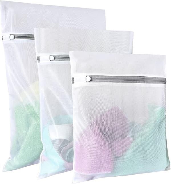 Vasketøjsposer til vask af sarte ting, små fine netposer til vask, 3-pak (1 stor, 1 medium, 1 lille)