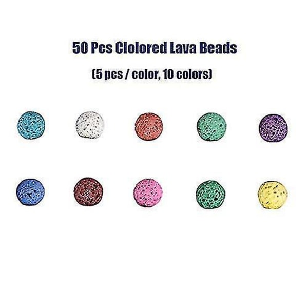 Lava Bead Kit 600 Pcs Stone Rock Beads Kit Set For Essential