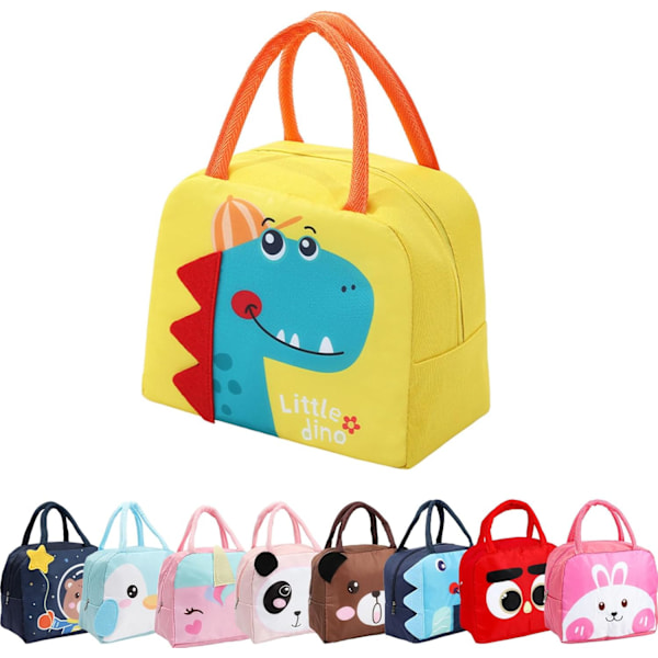 Kids Lunch Bag for Girls Boys Students, Reusable Cartoon Insulated Lunchbag,Small Foldable Waterproof Lunch Bags for Travel Picnic School