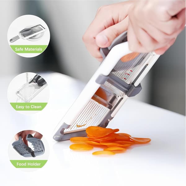 Comfortable Handheld Mandoline Slicer, Adjustable Vegetable Slicer, Mandoline, Onion Potato Salad Food Processor, 3-Slice Thicknesses
