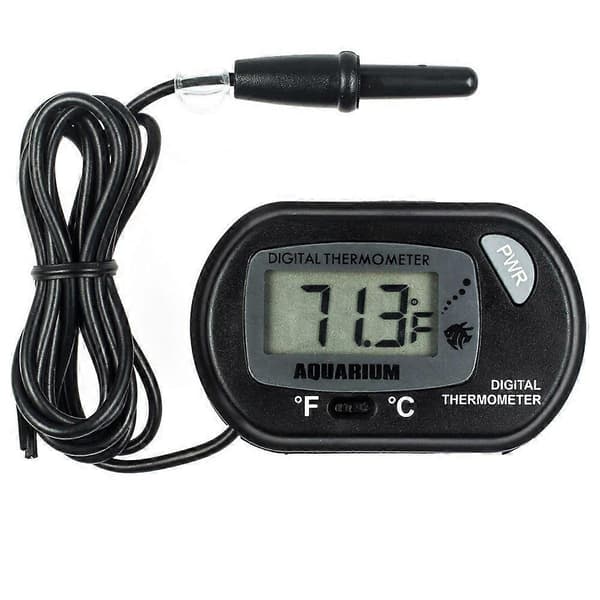 Akvariumtermometer - LCD Digital Akvariumtermometer med Sugkopp och Nedsänkningsprob för Akvarium, Terrarium