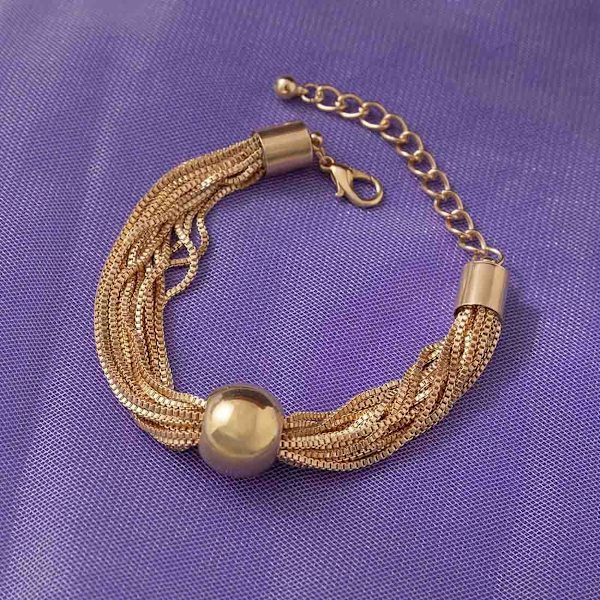 Kraftig geometrisk sfære choker halskæde kæde og armbånd tykke halskæder håndkæder punk smykker til kvinder og piger BraceletsGold