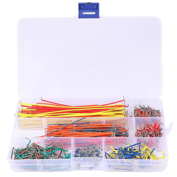 540 PCS Breadboard Jumpers Loddefri Breadboard Wire Connectors (17X10X2CM, flere farver)