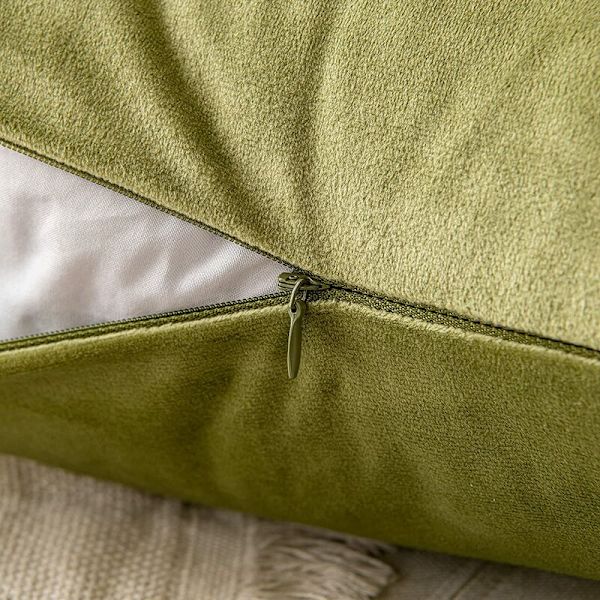 Kuddfodral Soffa Kuddfodral Vardagsrum Kuddfodral Modern Hem Elegant Mjuk Hållbar Sammet Osynlig Dragkedja 2st 50x50cm Grön