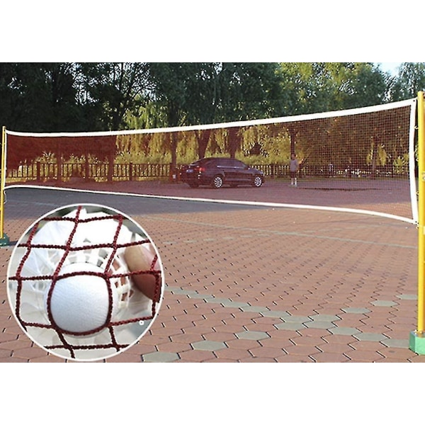Bärbart badmintonnät Vikbart tennisvolleybollnät Lätt att montera rött badmintonnät