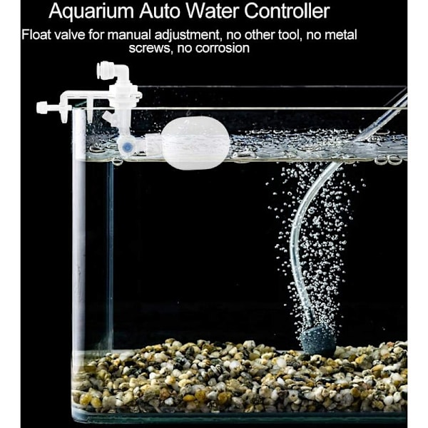 Automatisk vattenpåfyllningskontroll Justerbart vattennivåkontrollsystem Floatventilfäste för akvarium Fisk Tank