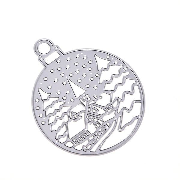 1 st julstjärna stansform i metall för stansning och prägling, gör-det-själv-album, skrapbok, pappershantverk (silver)