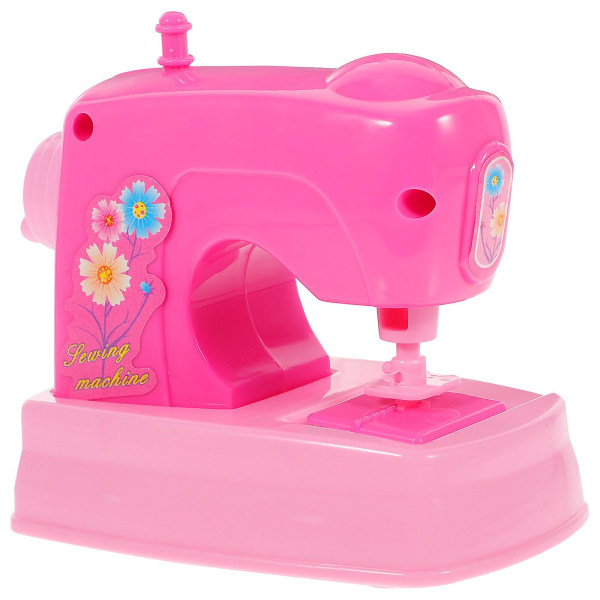 Elektrisk symaskin för barn gör-det-själv-leksak med ljud ((Symaskinleksak utan batteri) Rosa)