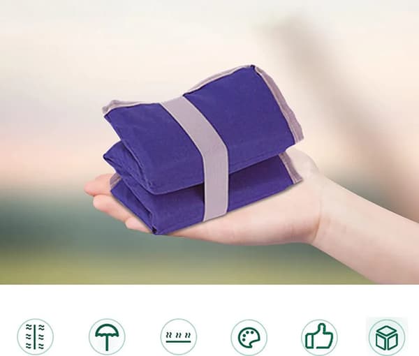 2-pack Thermo Sittdynor Utomhus Fällbar, Vattentät Trädgård Camping, Himmelblå+röd