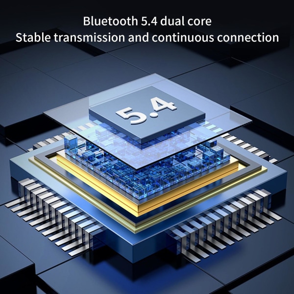 Bluetooth 5.4 In Ear Hanging LED Digital Display HiFi Ljudkvalitet Högdefinitions Samtal Riktningsbestämda Trådlösa Öronproppar（Svart）
