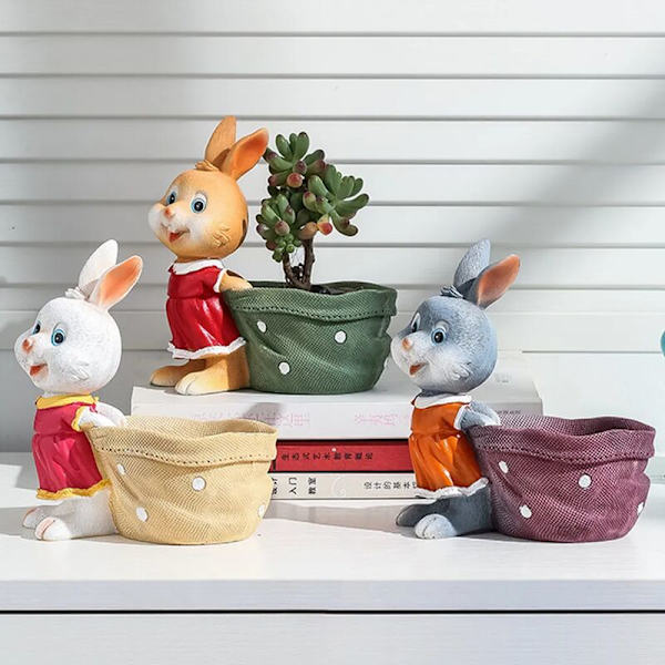 Praktiske og bærbare naturlige harpiks blomsterpotter, stue blomsterpotter-2
