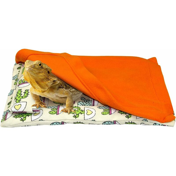 Tillbehör Filt Kudde och Matta Sovsäck Leopard Gecko Säng Smådjur (Orange)