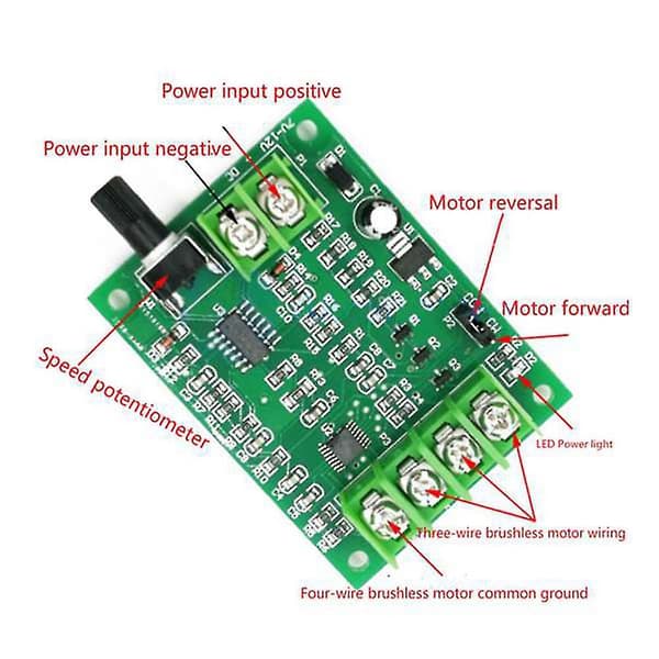 7v-12v DC børsteløs motordriverkortcontroller til harddisk-motor (grøn)