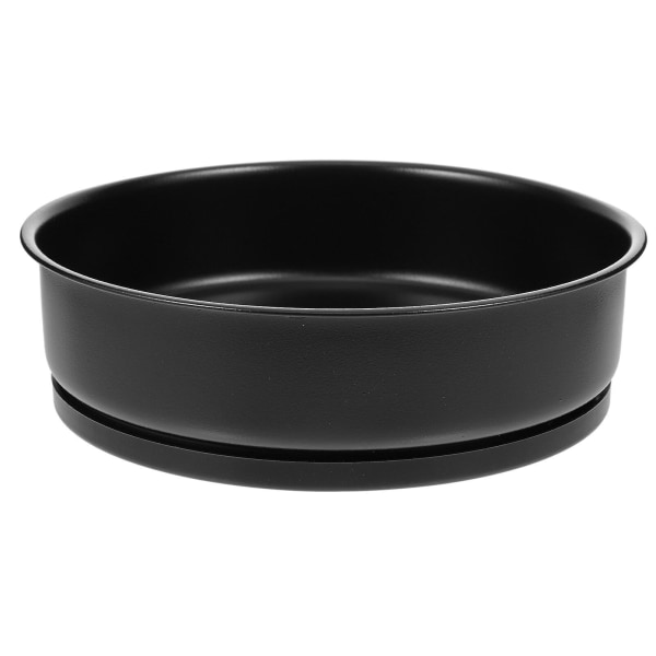 1 pyörivä säilytysalusta luova pyöreä ruostumattomasta teräksestä valmistettu keittiön säilytysalusta (19,5 x 19,5 x 4,5 cm, musta)