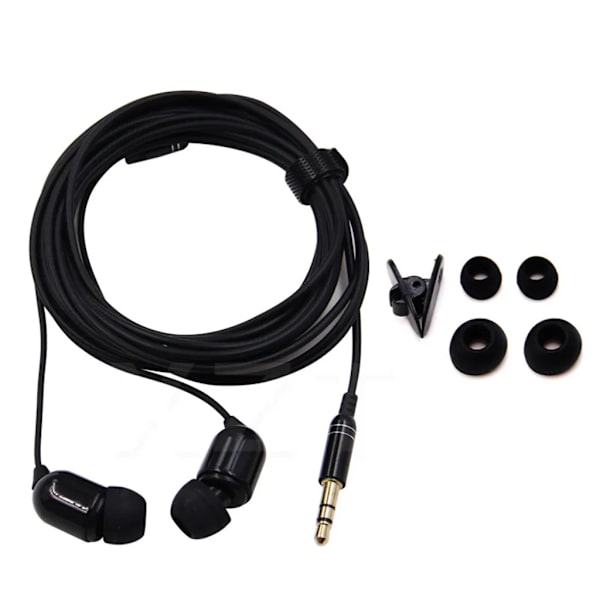 3 meter 3,5 mm trådbundet headset live-sändningsheadset med/utan mikrofon Vit