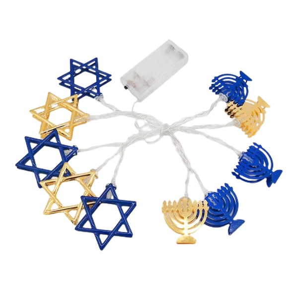 Hanukkah LED-lysdekorasjon, Davidsstjerne innendørs lysslynge