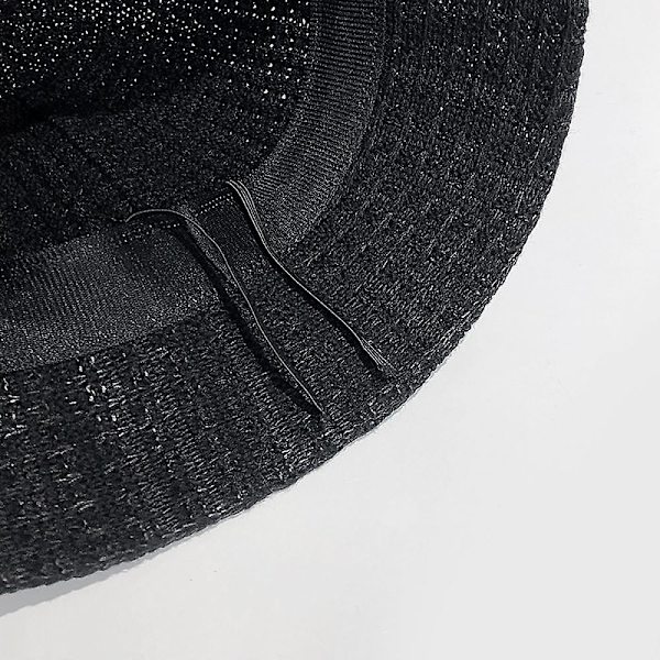 Solhatt, dam sol sommar hästsvans hopfällbar halm strandhatt Upf 50+ UV-resistent hatt, bred brätte UV-skydd för sport strand golf (rosa)