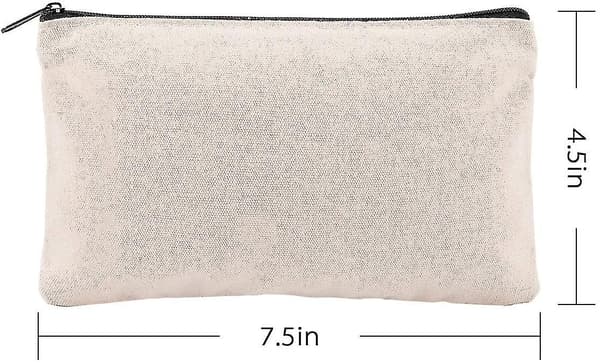 10-pack tomma DIY-hantverksväskor i canvas, pennfodral - bomullsduk, fakturaväskor