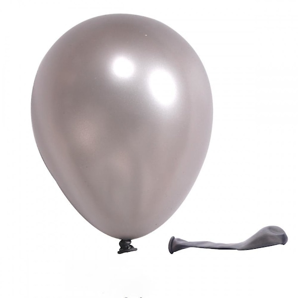 Mini Helium Ballonger, Matta Ballonger med Lätt Design och Flera Färgval, Perfekt för Födelsedagsfest och Bröllopsdekoration(Silver)
