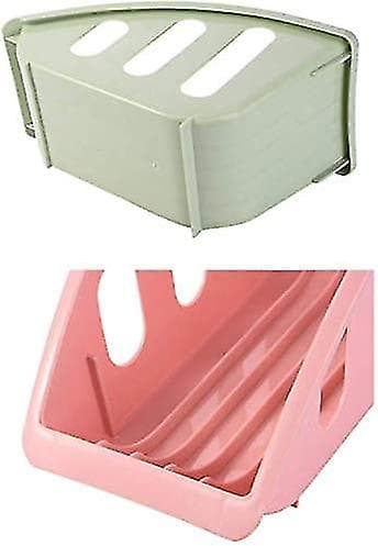 Set med 4 plastdiskställ för kök, tallrikar, grytlock, diskställ