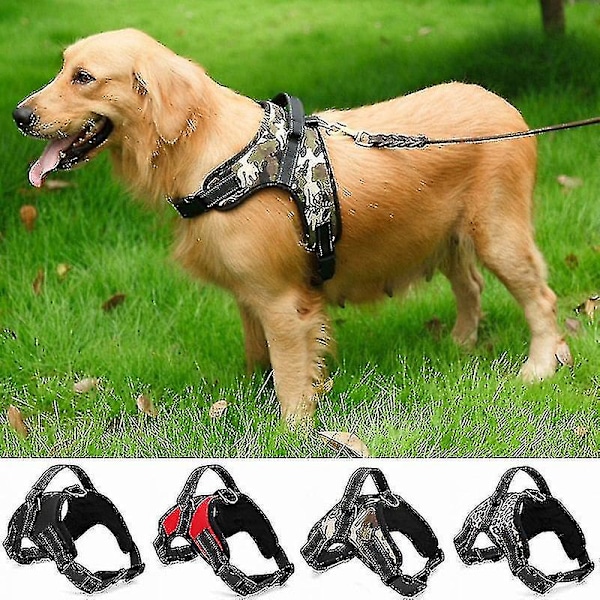 Pet Dog Leash Traction Chest Harness Drag Explosion-proof Camouflage-xl Aespa