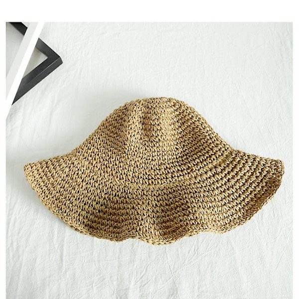 Hattar, Dam solhatt bred brätte sommar strandhatt dam hopfällbar resesolhatt Upf50+ bra morsdagspresent till mamma och fru (Khaki)