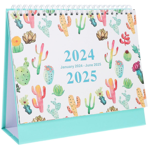 Skrivebordskalender 2024 skrivebordskalender dekoration lodret vendende kalender dekorativ skrivebordskalender (22X20CM, som vist i figur 1)
