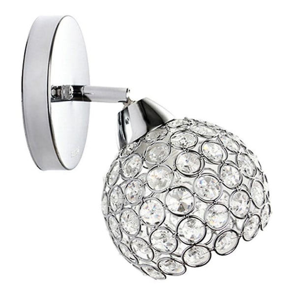 1/2/3 Elegant Krystal Glasvæglampe Til Soveværelse Gang E27 Lampe（1 Stk）