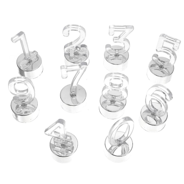 10-pack Chic Digitala Ljus Dekoration Ljus för Födelsedagsfest Rökfria Ljus (8.00X2.50X2.50CM, Silver)