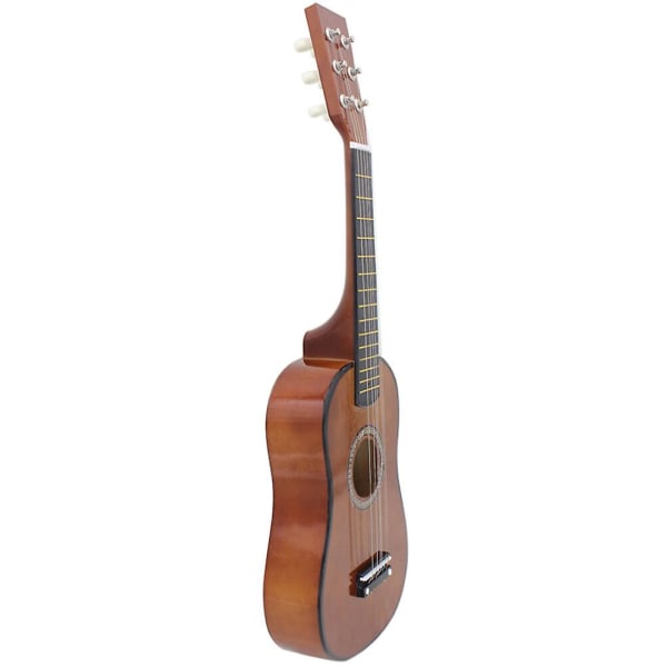 1 stk 23-tommers akustisk folkegitarinstrument liten gitar egnet for nybegynnere (58.7X18.8X5.9CM, brun)