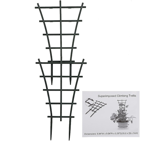 2 kpl DIY Puutarha Kasvi Kiipeily Trellis Muovi Mini Päällekkäin Ruukku Kasvi Tuki Puutarha Trellises