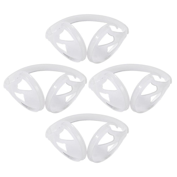 4-delad hörselskyddsställ i plast, gör-det-själv-hörselskyddsställ (16,00 x 14,00 x 7,50 cm, vit)