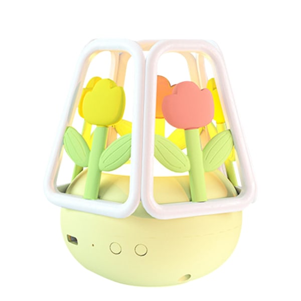 Ny Tulip Natlampe LED Tulipan Dekoration Simulering Blomster Bordlampe（Gul）