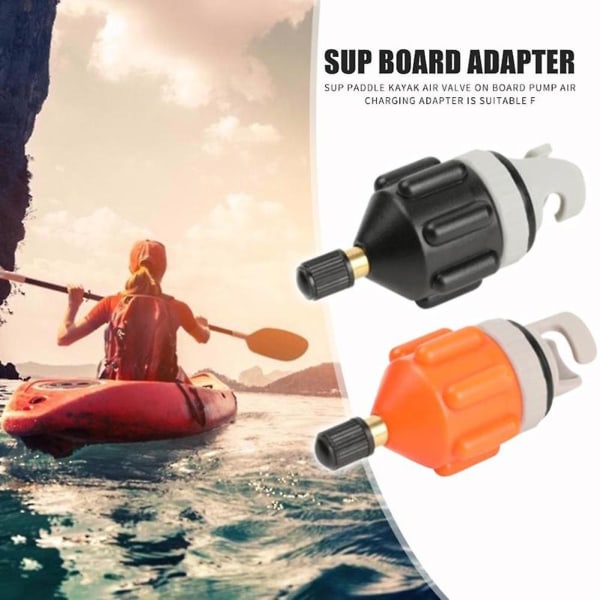 2023 Ny SUP Pump Adapter Luftventil Adapter för Uppblåsbara Båtar - Svart（svart）