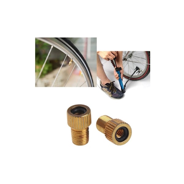 Cykelventil Adapter 4-delad cykel till bilventil adapter med packning