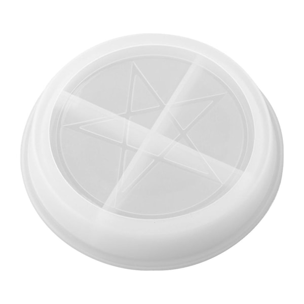 1 st Exquisit och Praktisk Bärbar Hållbar Platta Form Platta Formar Diy Formar för DIY Tillverkning Dekorativ Platta Gjutning (15.5X15.5X2.7CM, Vit)