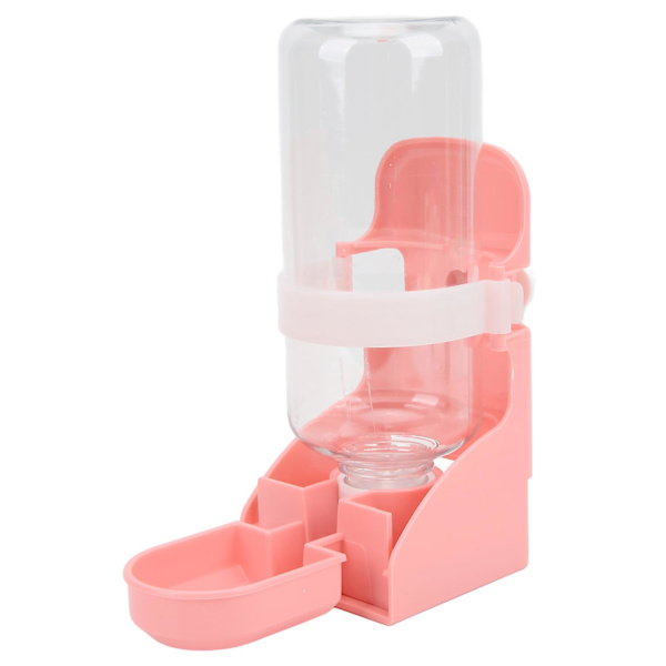 500 ml Automatisk Vatten Dispenser för Smådjur - Chinchilla, Marsvin, Igelkott och Fret - Hängande Kanin Vattenflaska i Rosa
