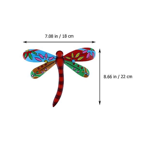 2 st väggkonst trollsländedekoration trollslände väggdekoration (22X18X1CM, blandade färger)