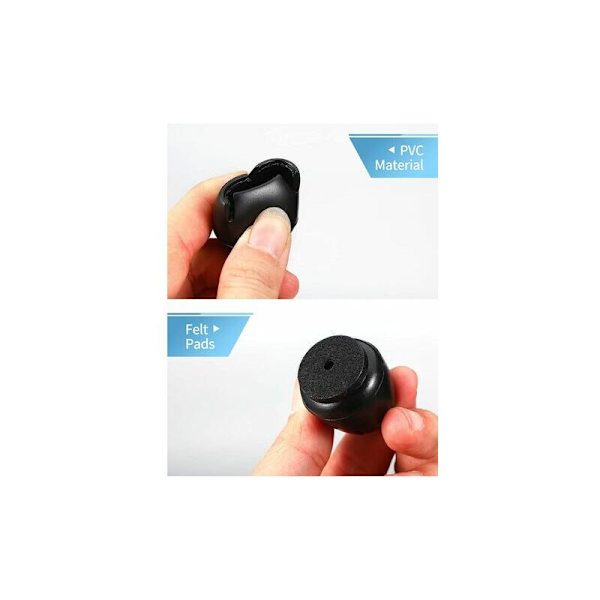 24 st stolskydd, stolsbenskydd, stolsbenslock, runda stolsbenslock, förhindra repor och buller, för bord, stolar, soffor (17-21 mm)
