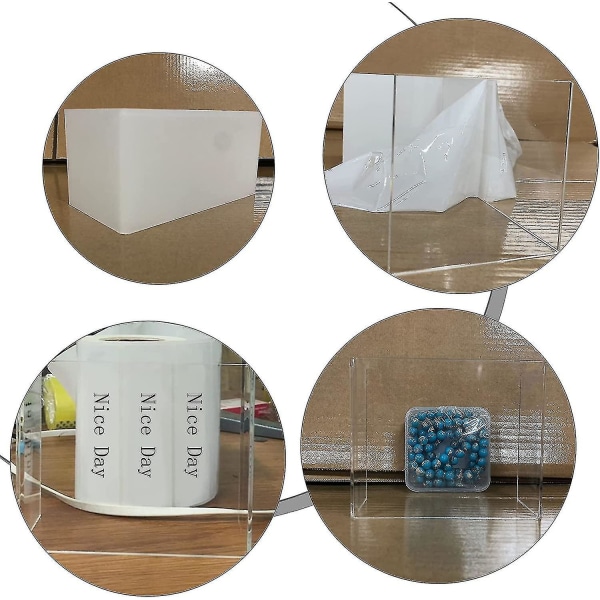 6 st 3 storlekar akryl display risers hållare U-formade smyckesdisplayställ transparent