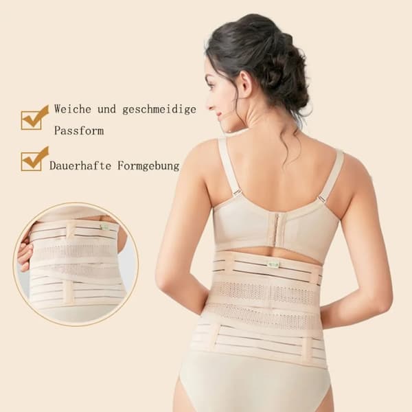 Postpartum Support 3 i 1 Belly Band Efter Förlossning Hög Elastisk Postpartum för Kvinnor Efter Kejsarsnitt - Mage/Midja/Bäckenbälte