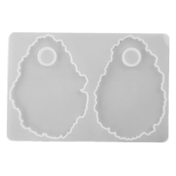 Særformet bakke støbeform Praktisk bakkeform Praktisk kosmetisk bakkefremstillingsform (19,7X13,2CM, hvid)