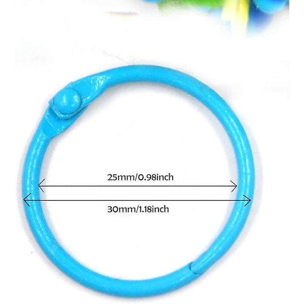 Bokringar, Färgglada Bokringar, Metall Bokringar, Binde Ringar, Binde Metall Ringar, För Anteckningsbok Scrapbooking Bok Binde Nyckelring, 20st