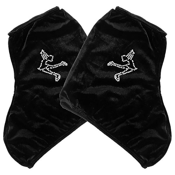 1 par skridskoskydd skyddsutrustning, hockey skridskoskydd skyddsutrustning, skridskoskydd, skridskoskydd tillbehör (21.00X16.00X0.10CM, svart)