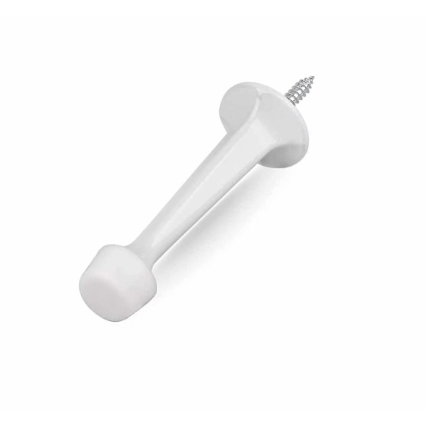 Dörrstopp väggmonterad dörrstopp dörrstopper metallstyv dörrstopp tunga dörrstopp med ljudlös mjuk gummibumpertipp dörrstopp för väggskydd