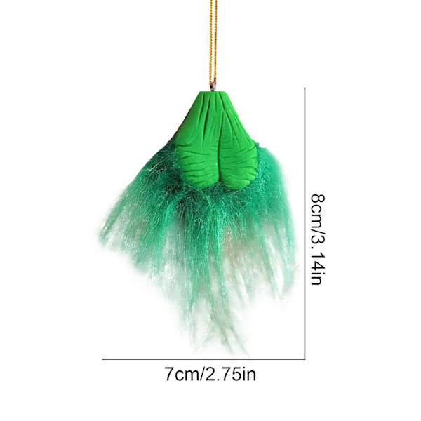 Hårete Grinchy Ball Ball Julepynt