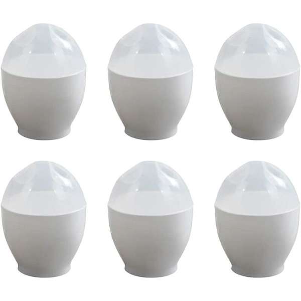Mikrovågsugnsäggpocherare Mikrovågsugnsäggpocherare Mikrovågsugnsäggpocherare Äggpocherare Kokare Äggpocherare Köksredskap Äggpocherare 6-pack (Vit)