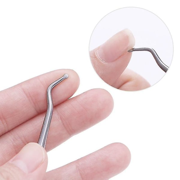 Lengde 5 Dual Ended Nail Corrector Nail Cuticle Pusher Pedikyr Nail Art Accessories