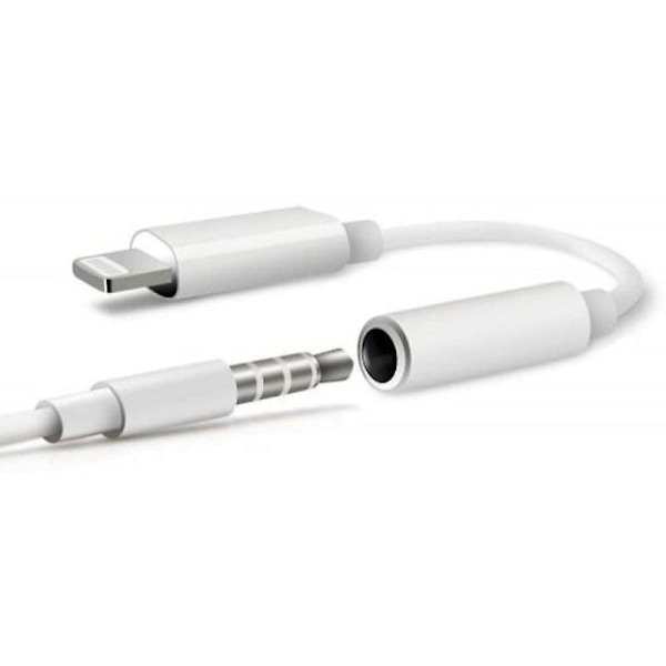 3 st 3,5 mm Jack Aux Hörlursadapterkabel för Iphone 6 Plus 7 Vit (Standard)